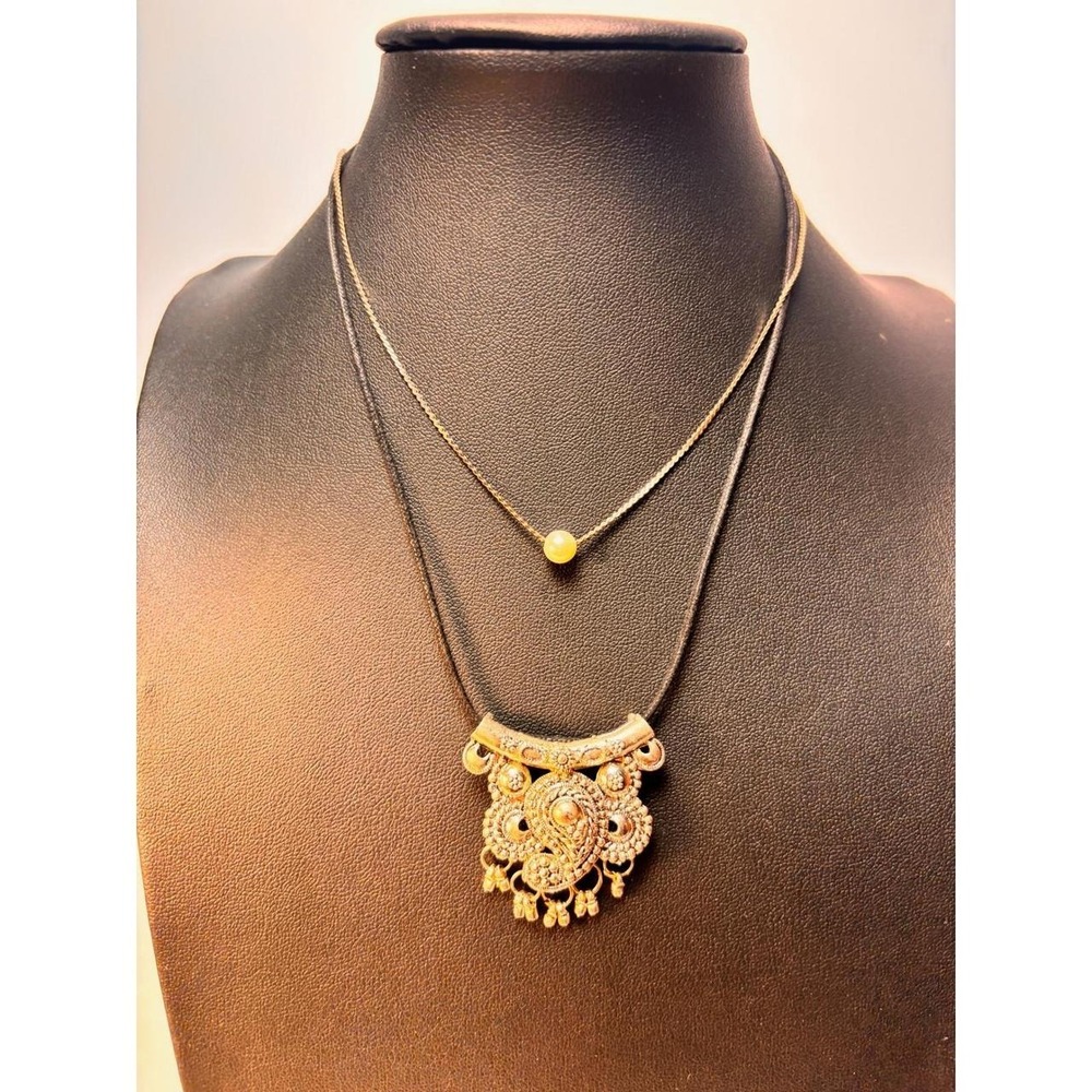 Layered Necklace Set Gold Silver Black Boho Statement Filigree Pearl Pendant